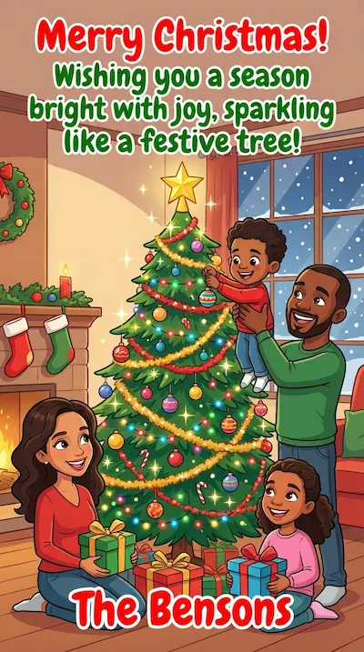 AI generated holiday card